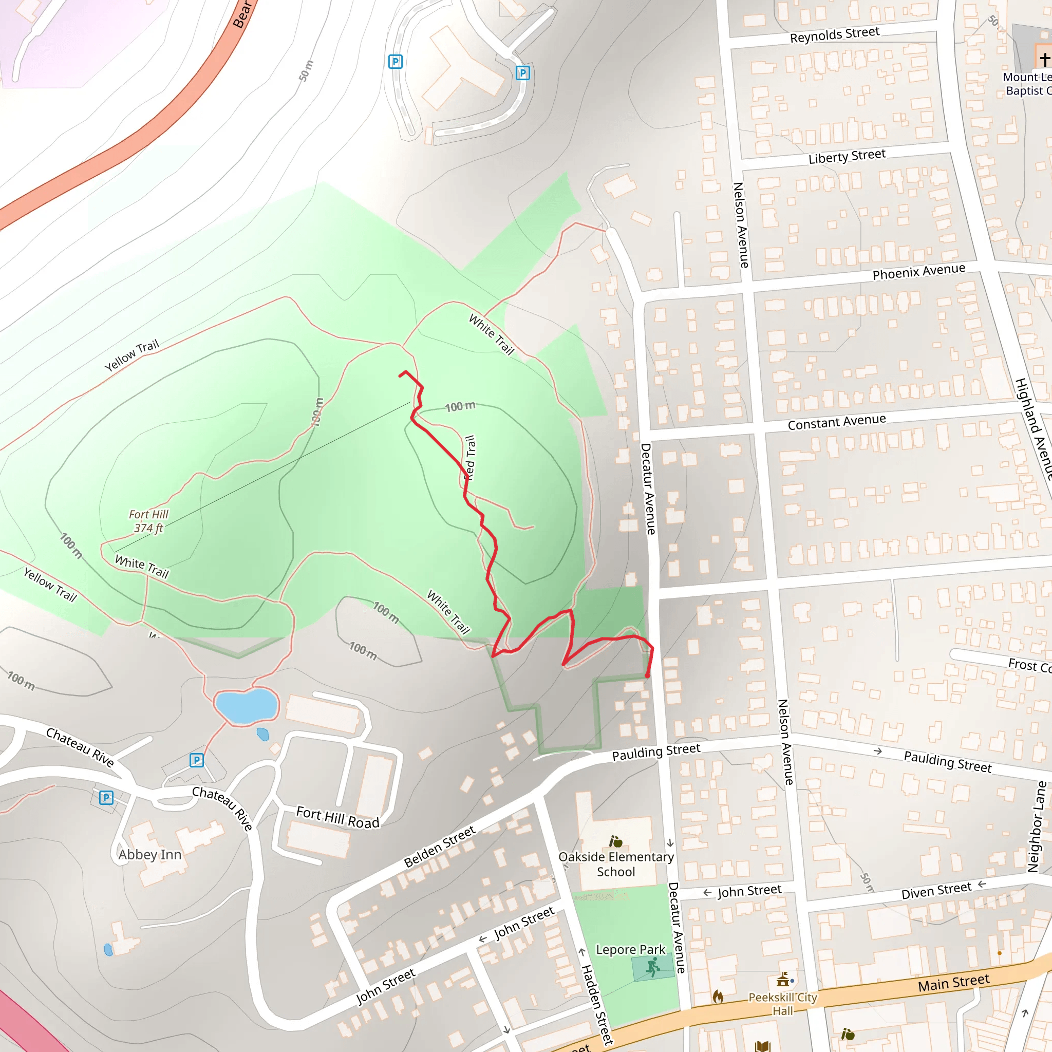 Fort Hill Park mobile static map