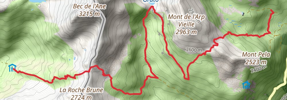 Via Alpina - Red Trail stage 100 Map