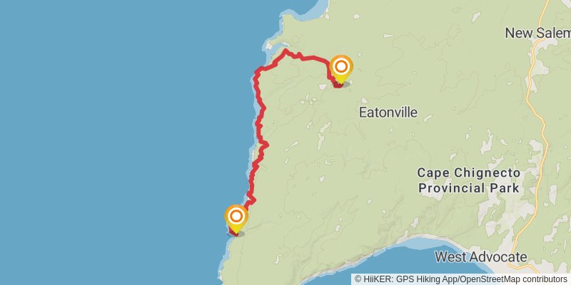 Cape Chignecto Coastal Loop stage 2 Map