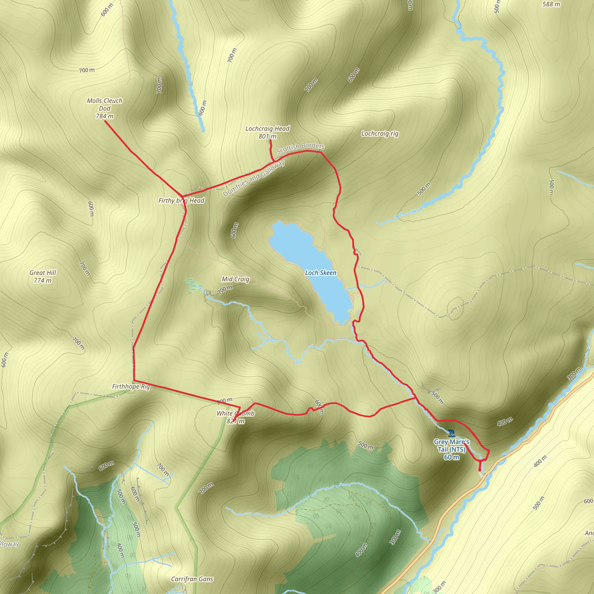 Grey mare trail mobile static map