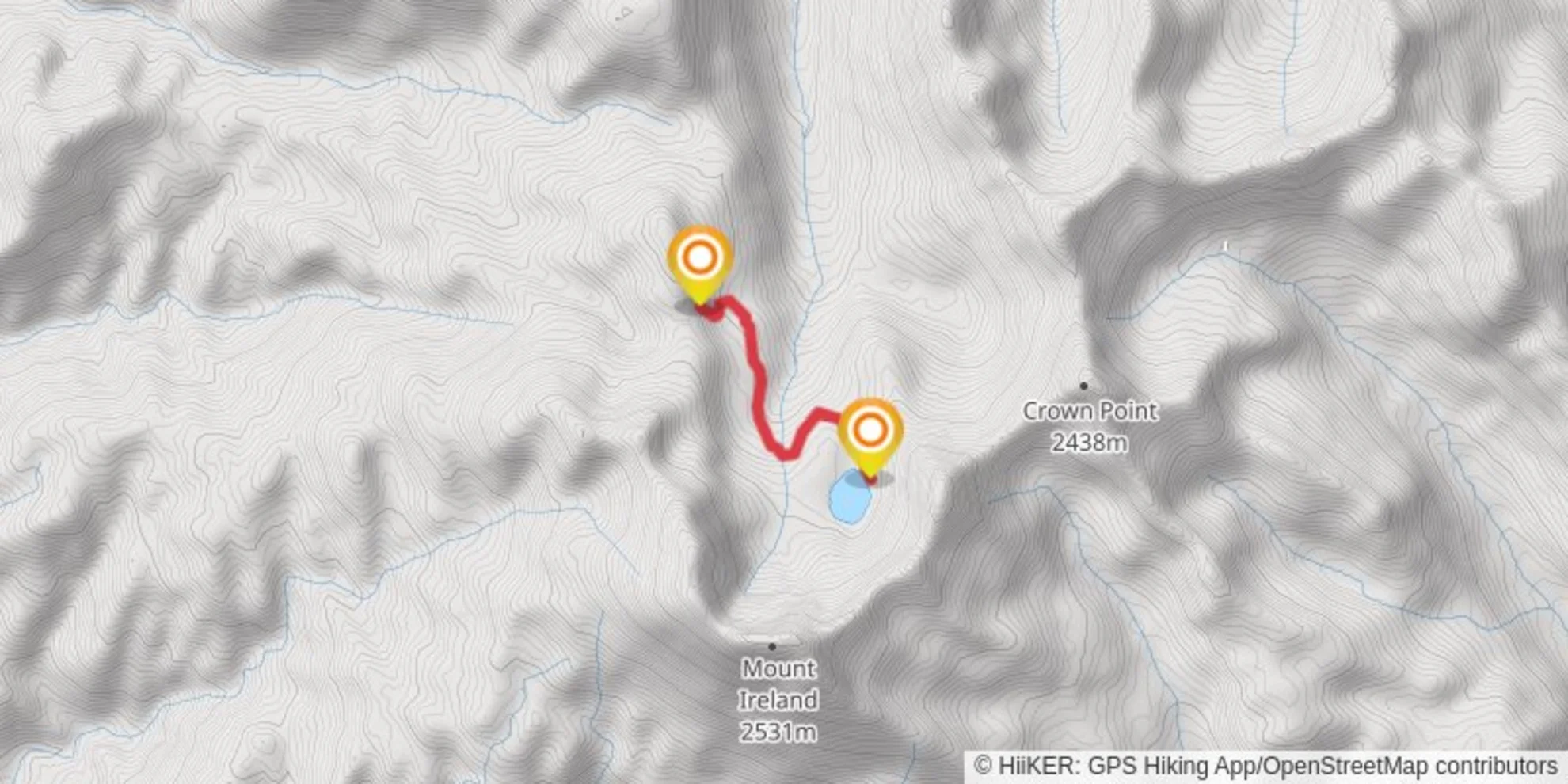 An image depicting the trail Baldy Lake #1 and its surrounding area.