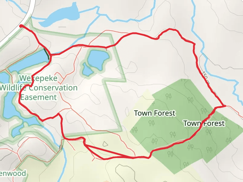 Town Forest Loop via Upper Lynde Basin Reservoir