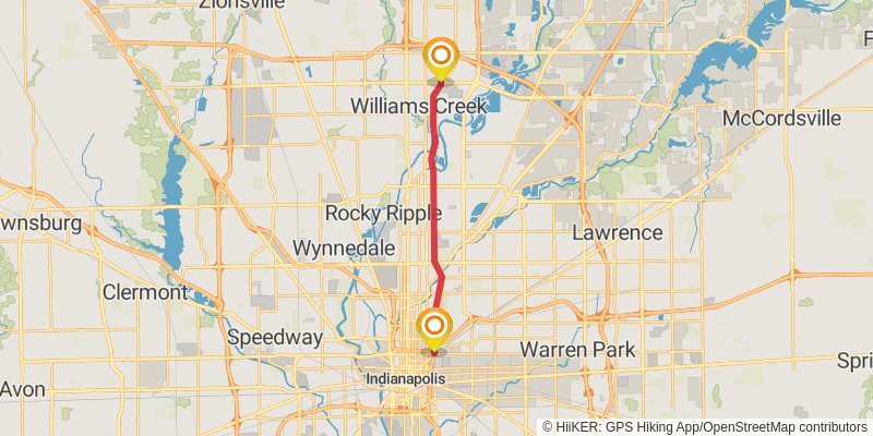 Monon Rail Trail stage 2 Map