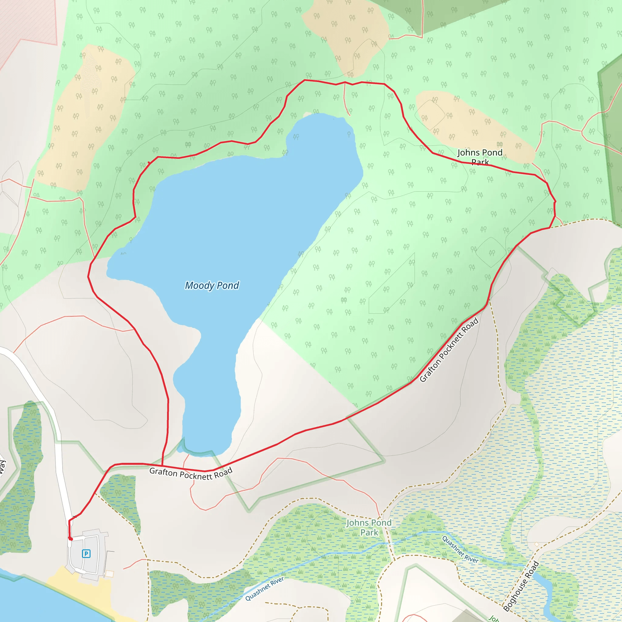 Moody Pond - Johns Pond Park mobile static map