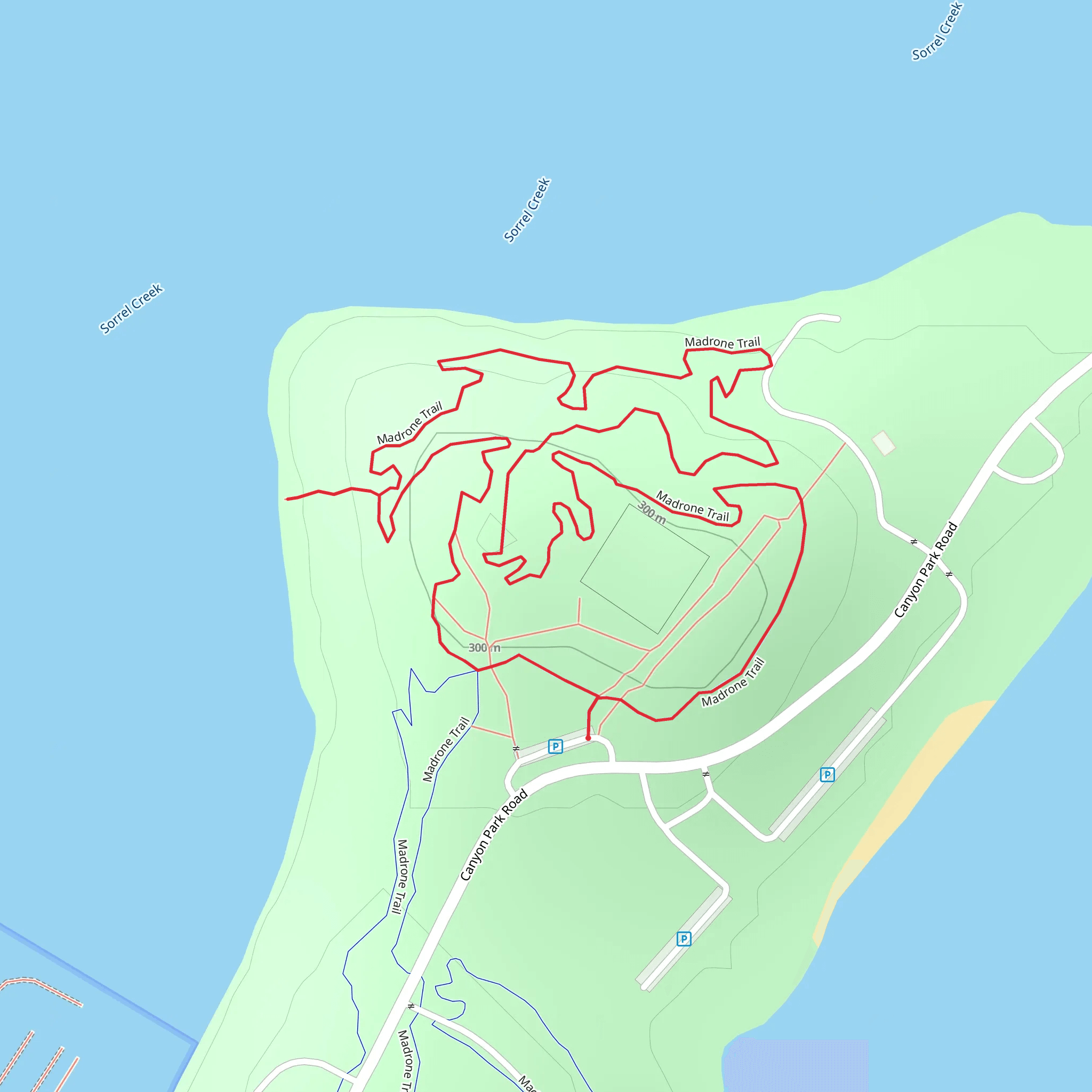 Madrone Loop Trail mobile static map