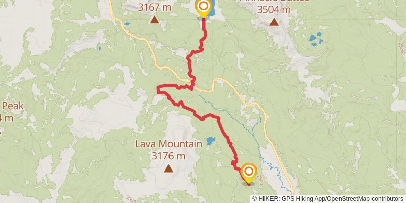 Continental Divide Trail - Wyoming stage 31 Map