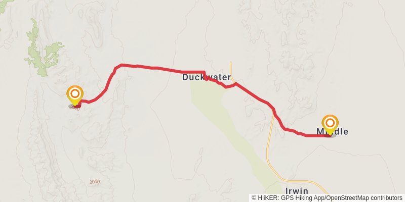 American Discovery Trail North Route stage 326 Map