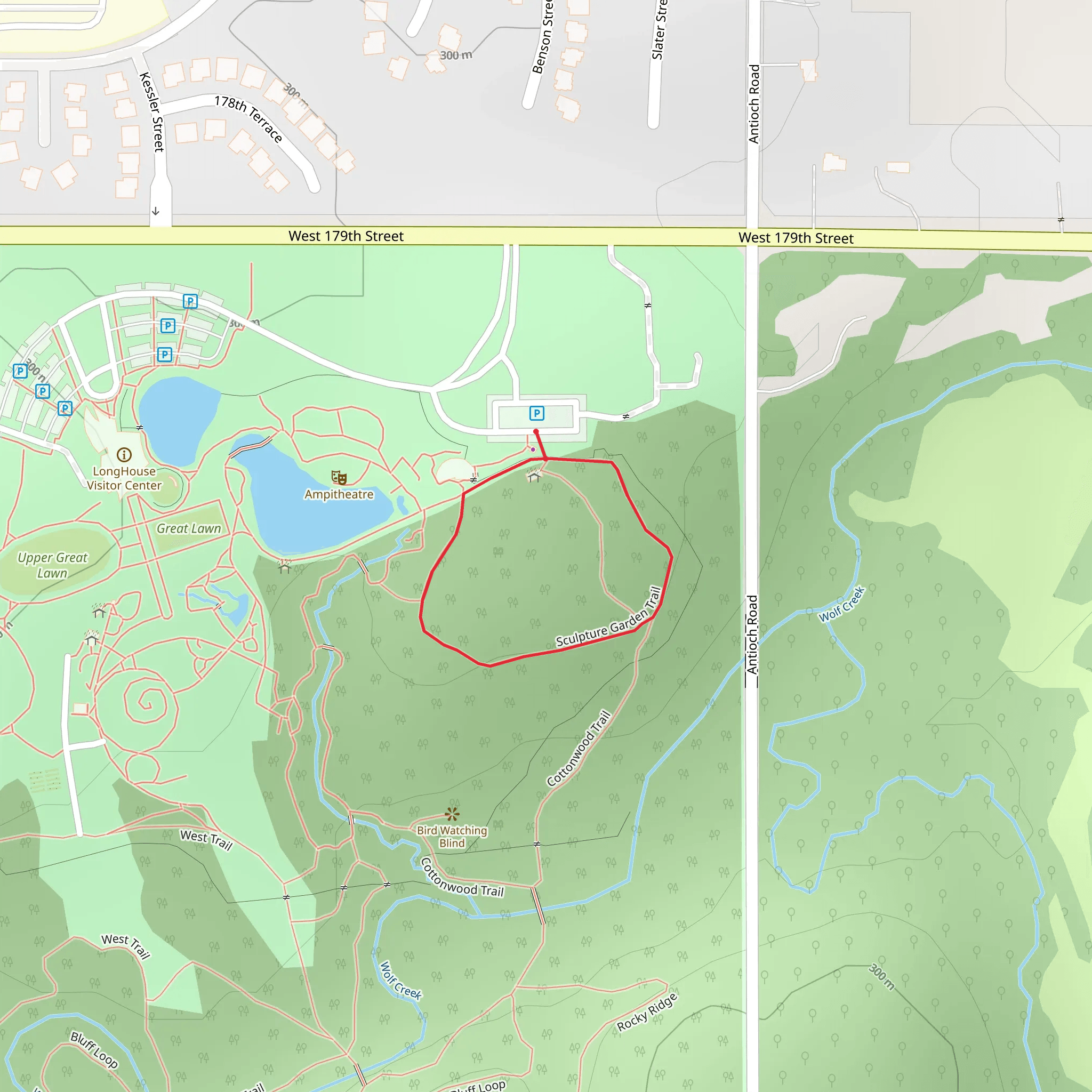 Sculpture Garden Loop Trail mobile static map