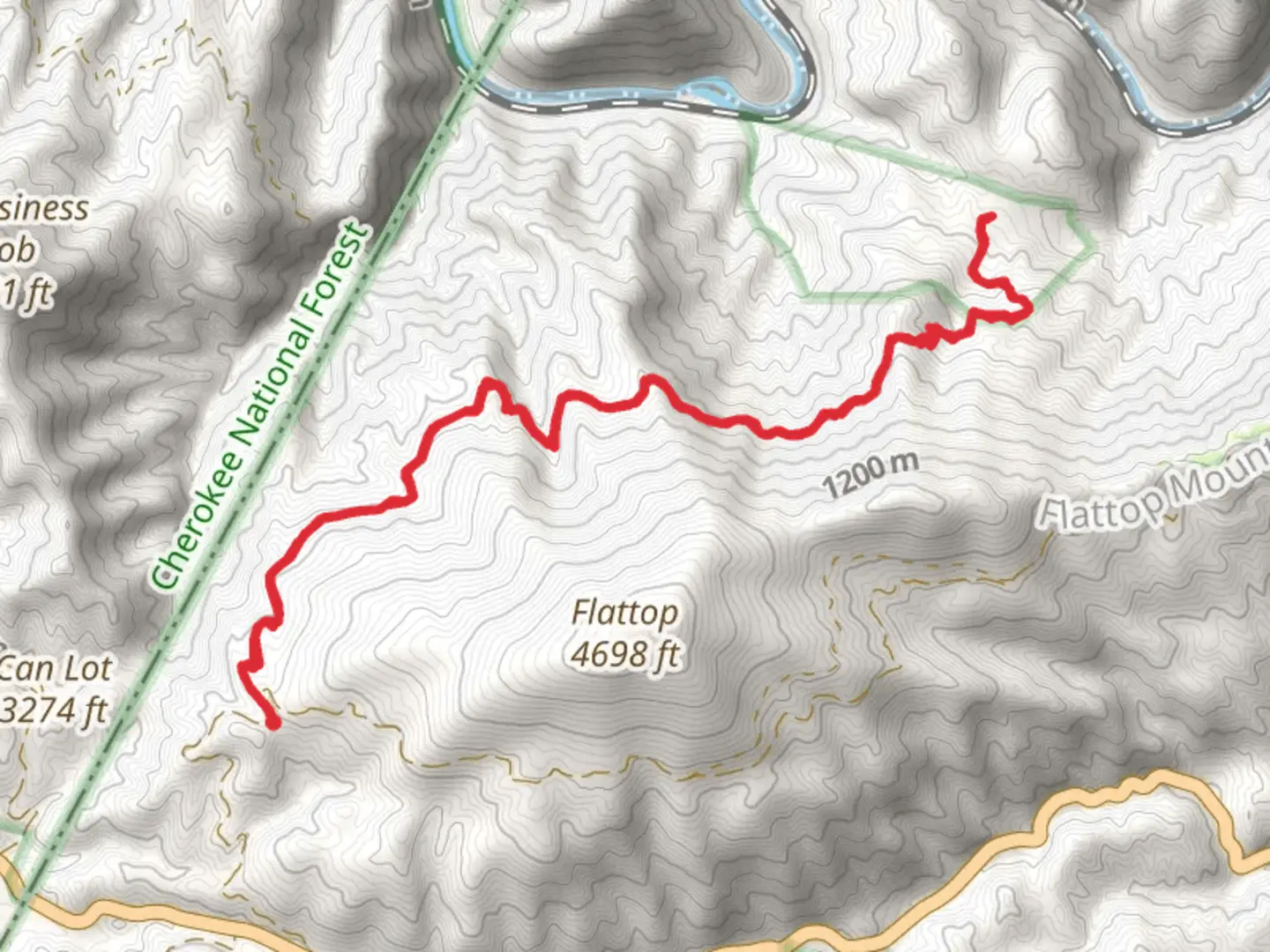 An image depicting the trail Devils Creek and Lost Cove Trail and its surrounding area.