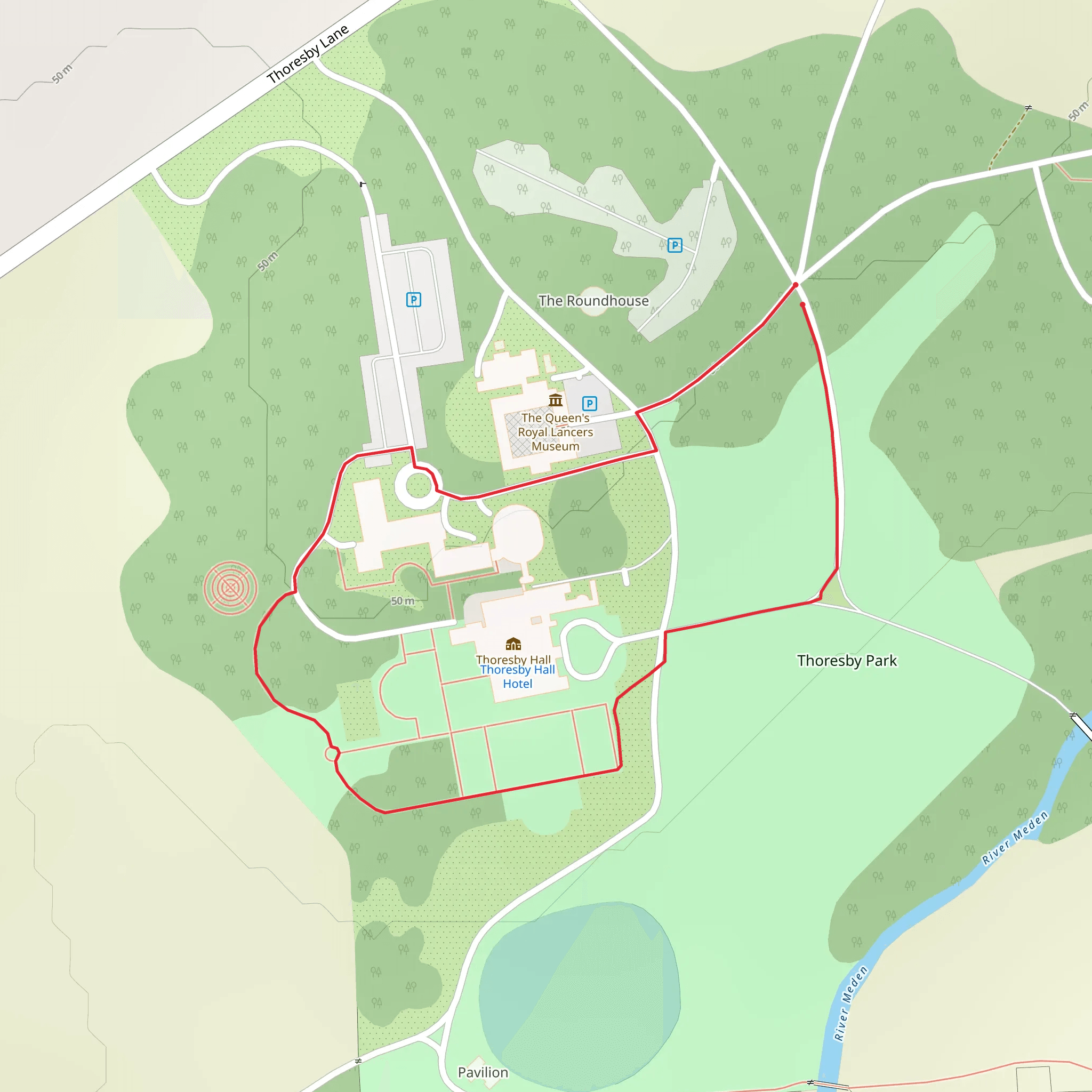 Thoresby Park Loop mobile static map