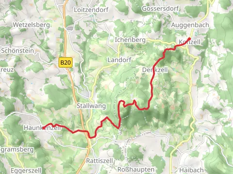 Haunkenzell to Konzell Walk via Gallner Berg