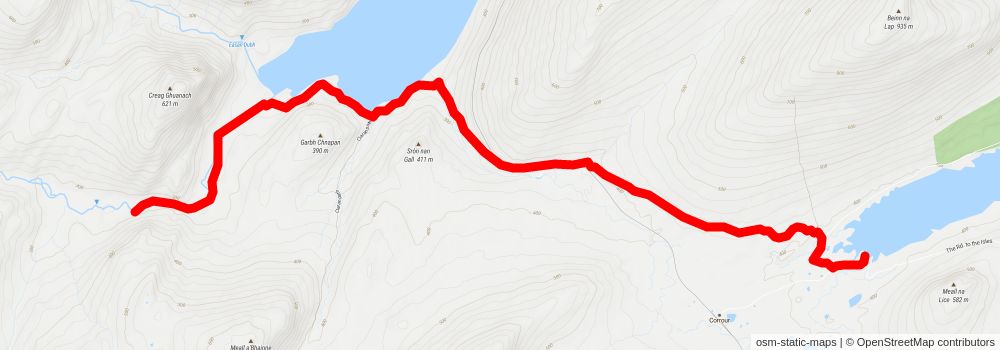 Loch Ossain to Staoineag Bothy stage 2 Map