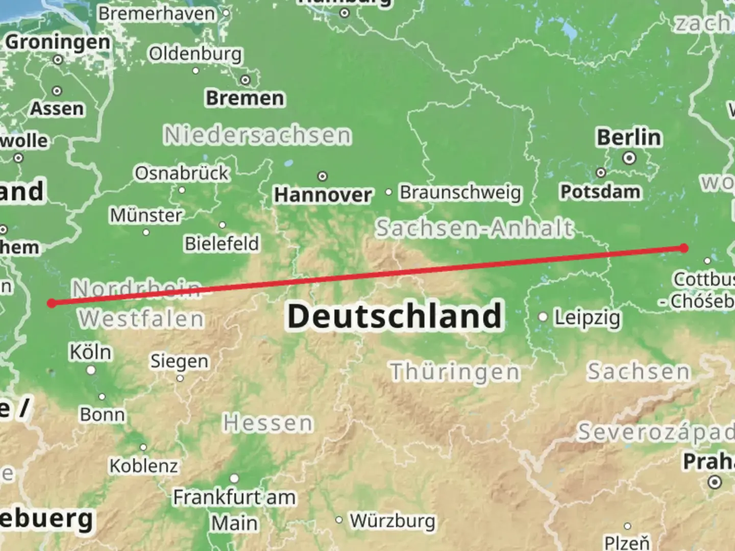 An image depicting the trail Saelhuyser Berg Loop and its surrounding area.