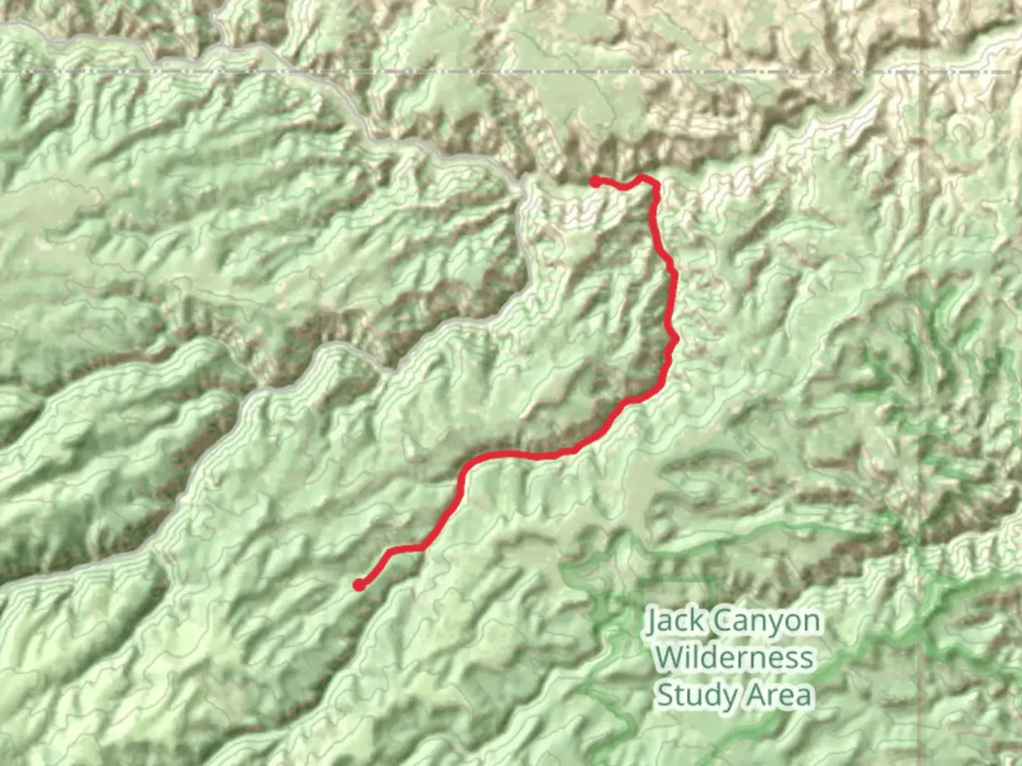 An image depicting the trail Cottonwood Canyon Road and its surrounding area.