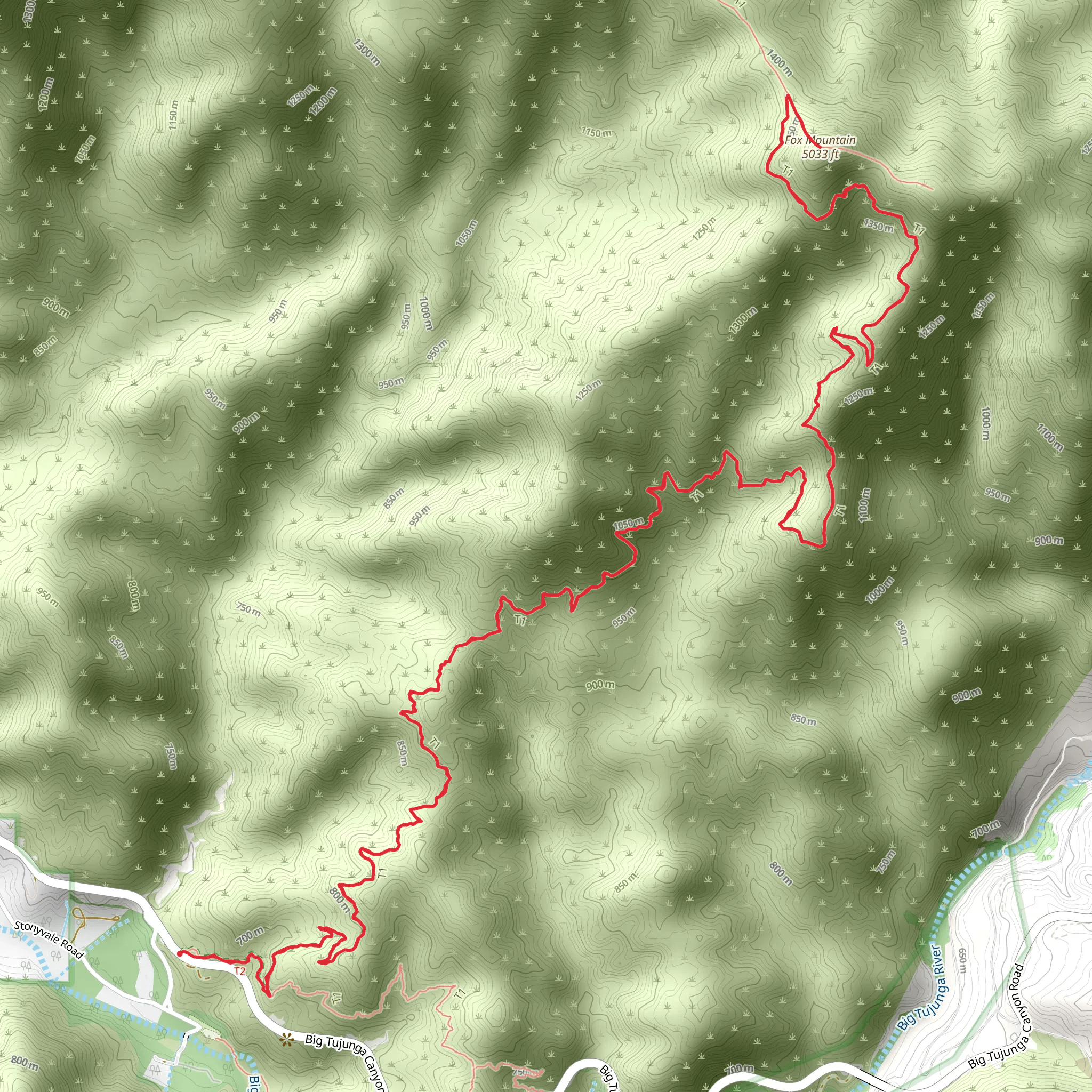 Fox Mountain via Condor Peak Trail mobile static map
