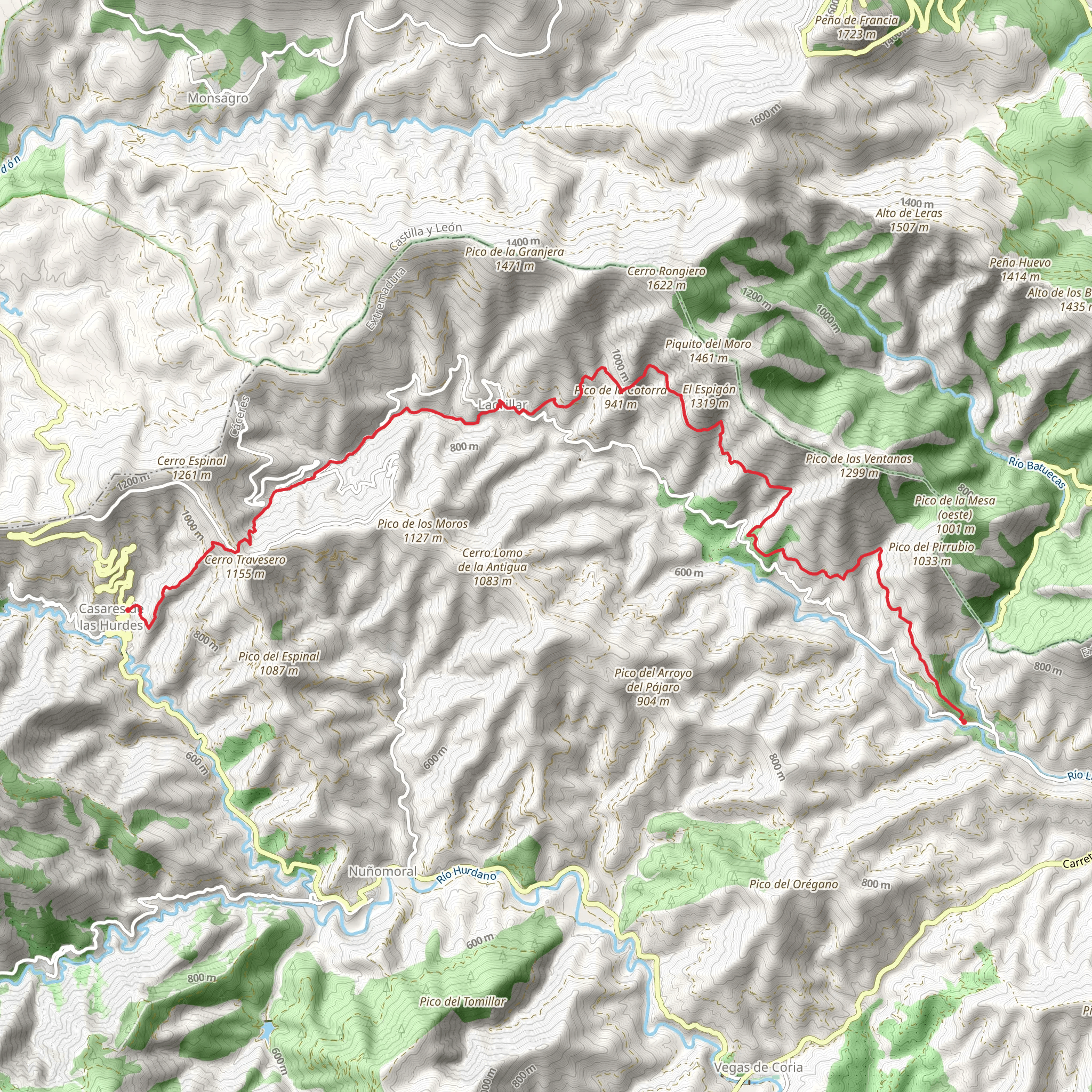Path of Alfonso XIII PR CC 212 mobile static map