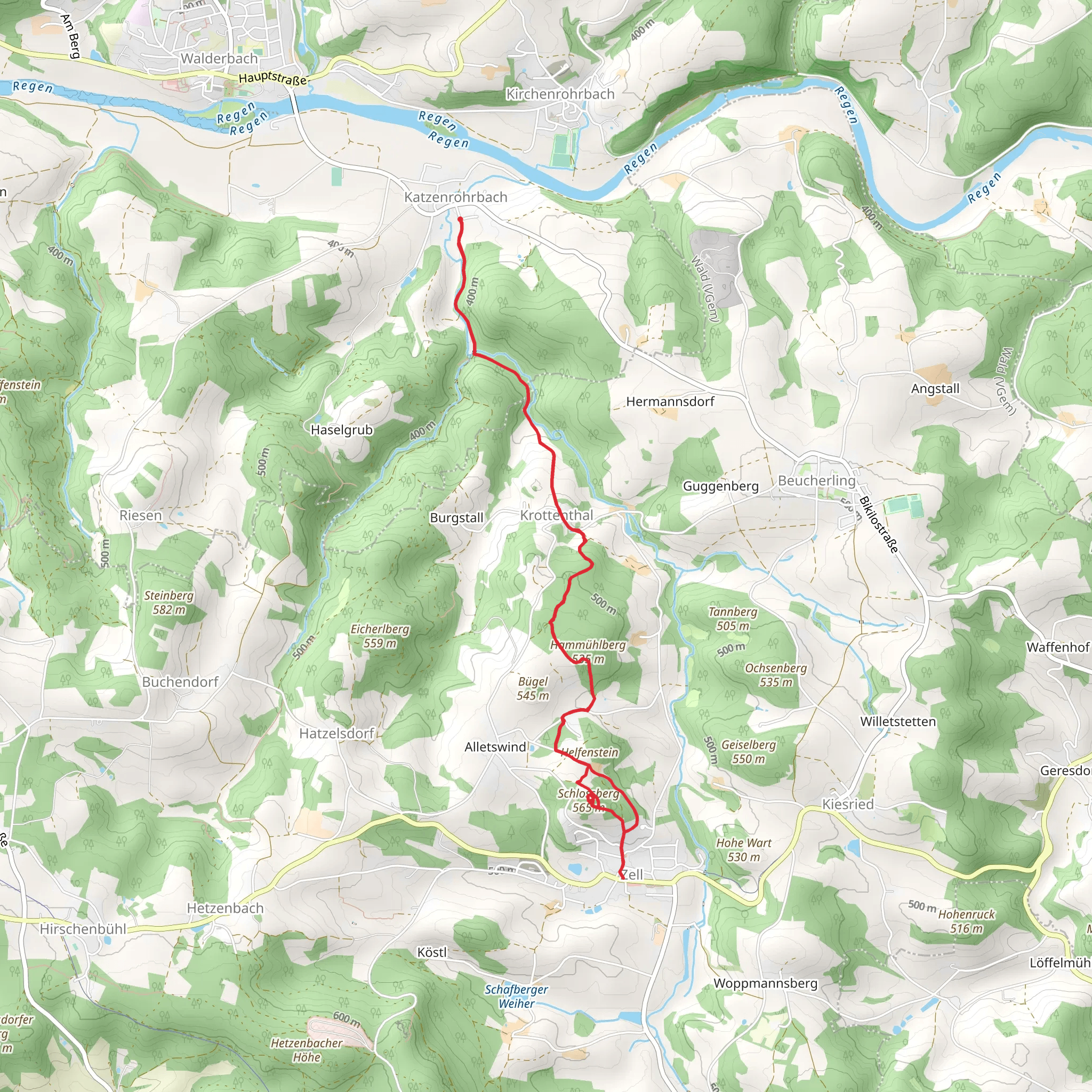 Hammühlberg and Burgruine Lobenstein Walk mobile static map