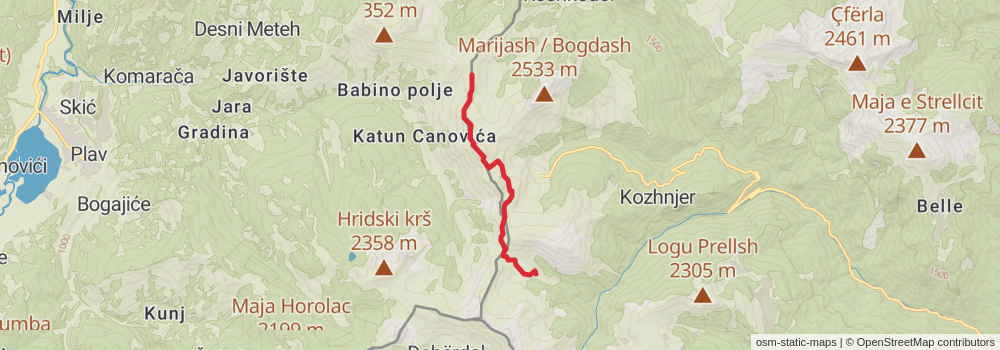 Via Dinarica Kosovo stage 2 Map