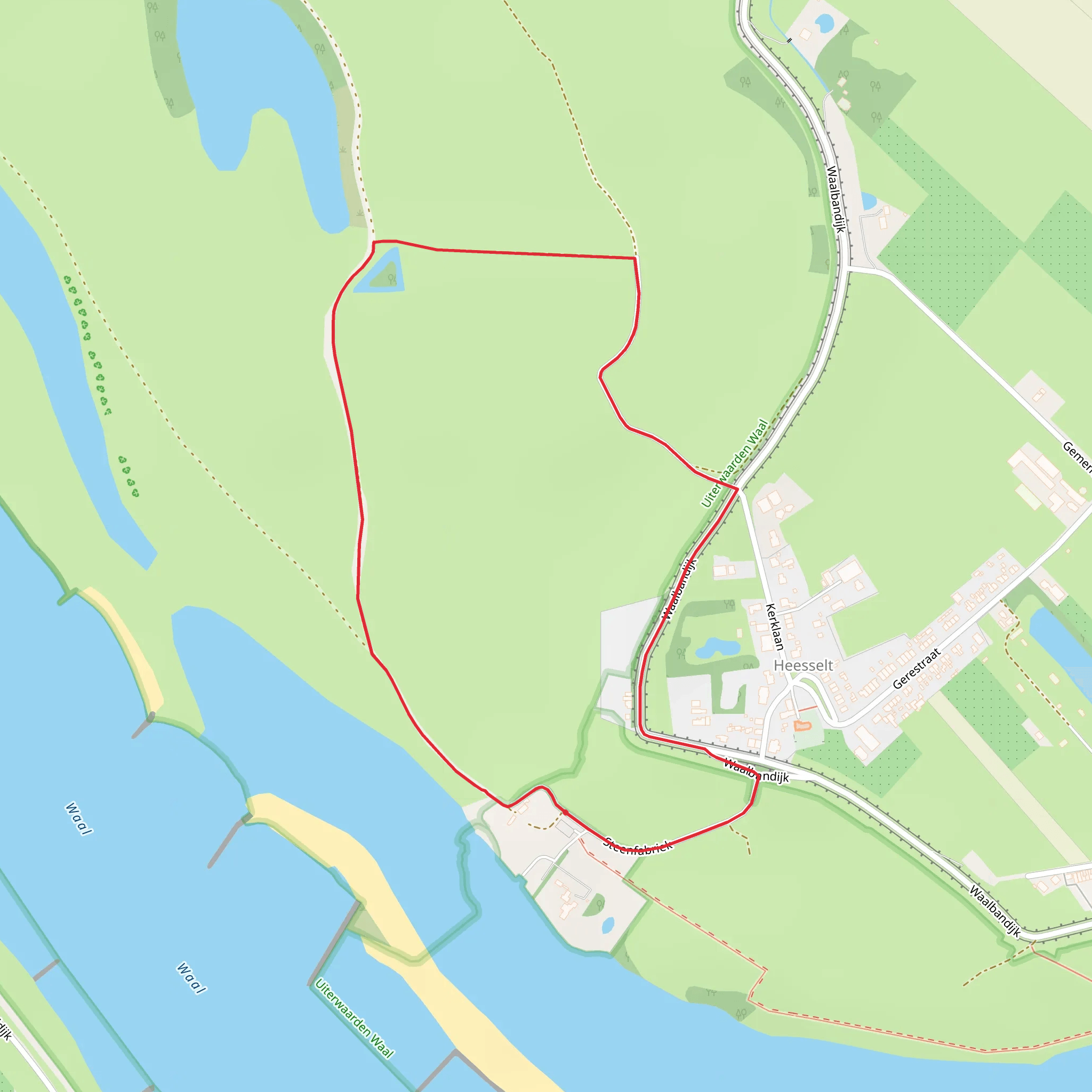 Uitervaarden via Dikke Torenpad mobile static map