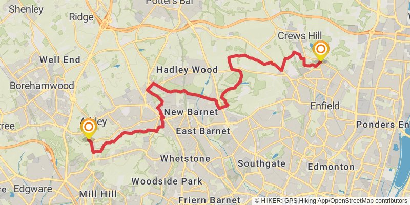 London Loop Trail stage 9 Map