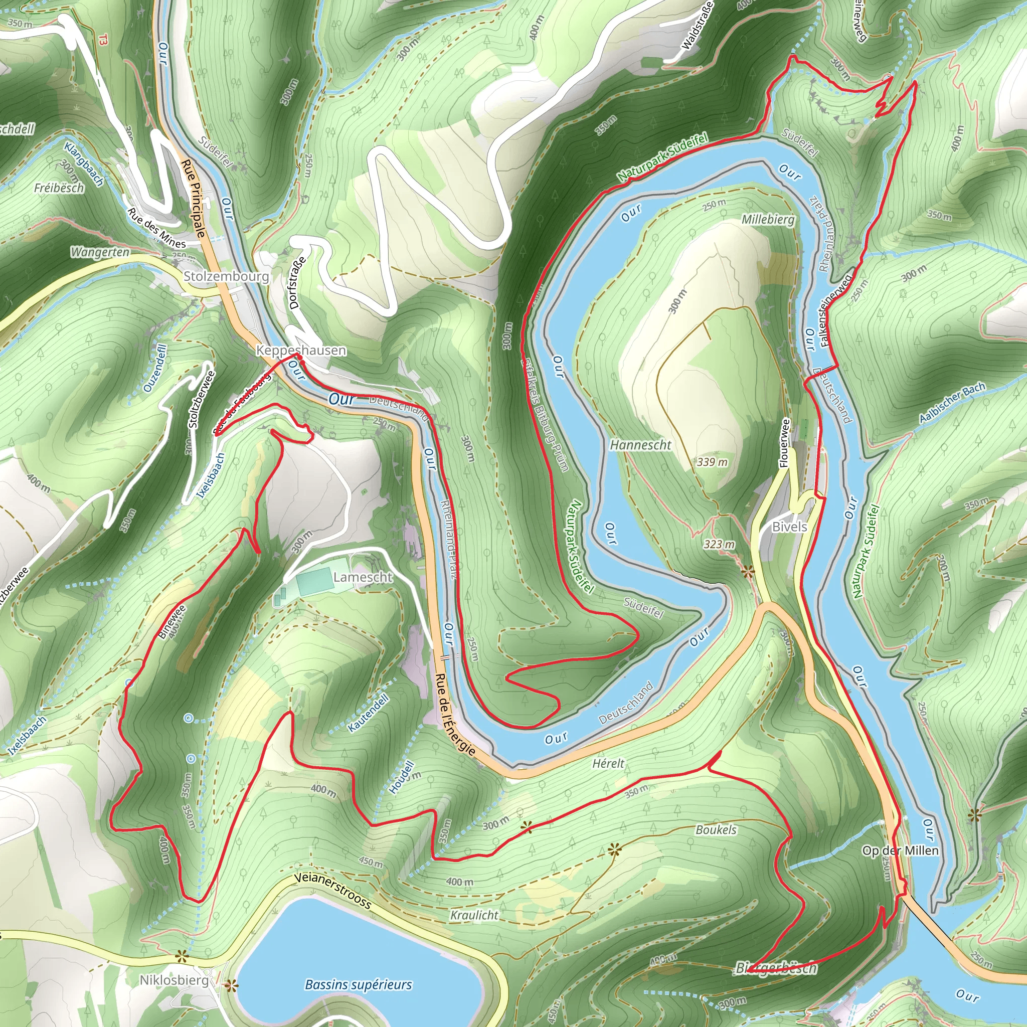 Keppeshausen to Bivel Loop via Our mobile static map
