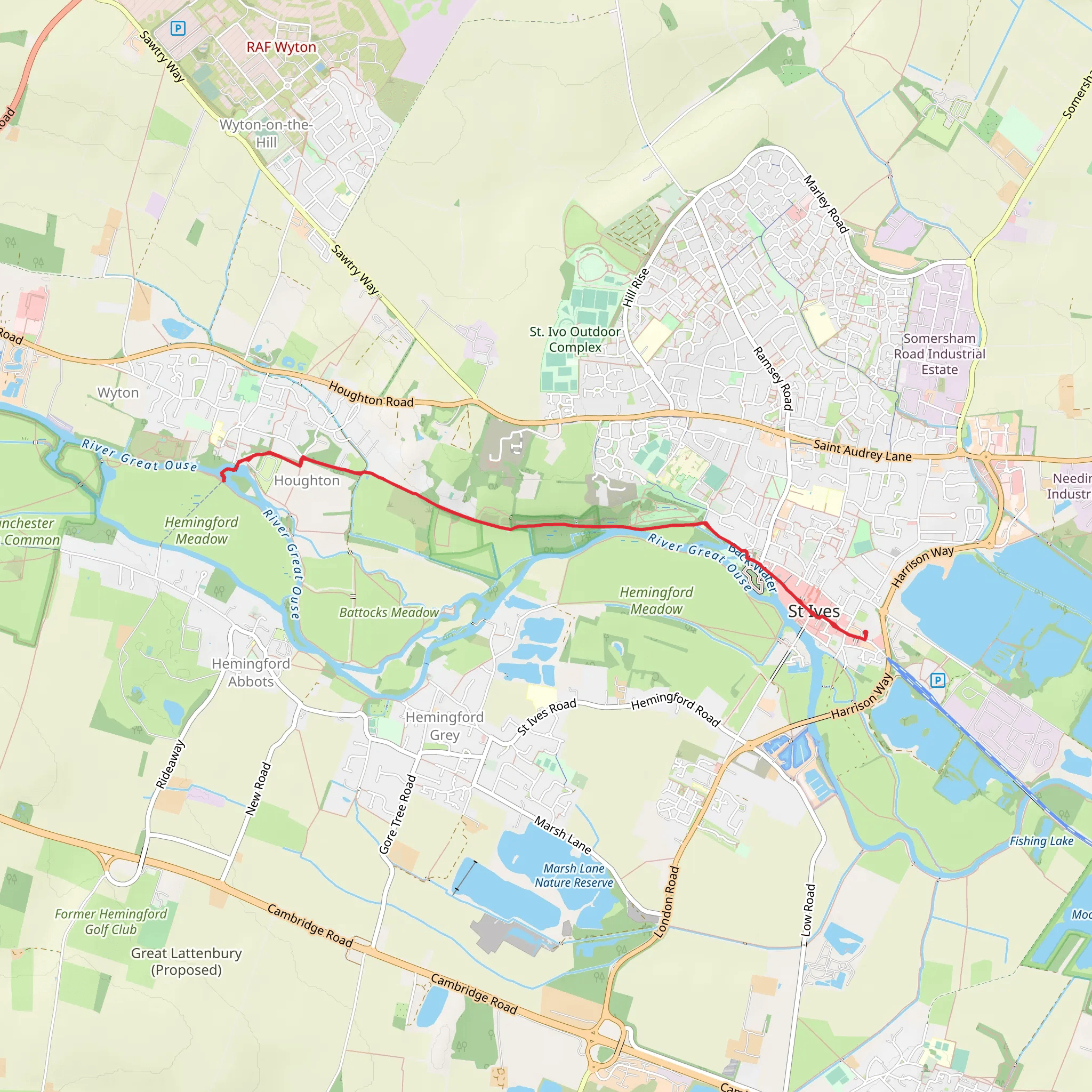 Foundry Walk, barnes Walk and The Thicket Path mobile static map