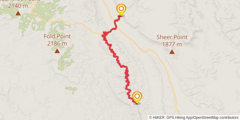 Hayduke Trail stage 22 Map