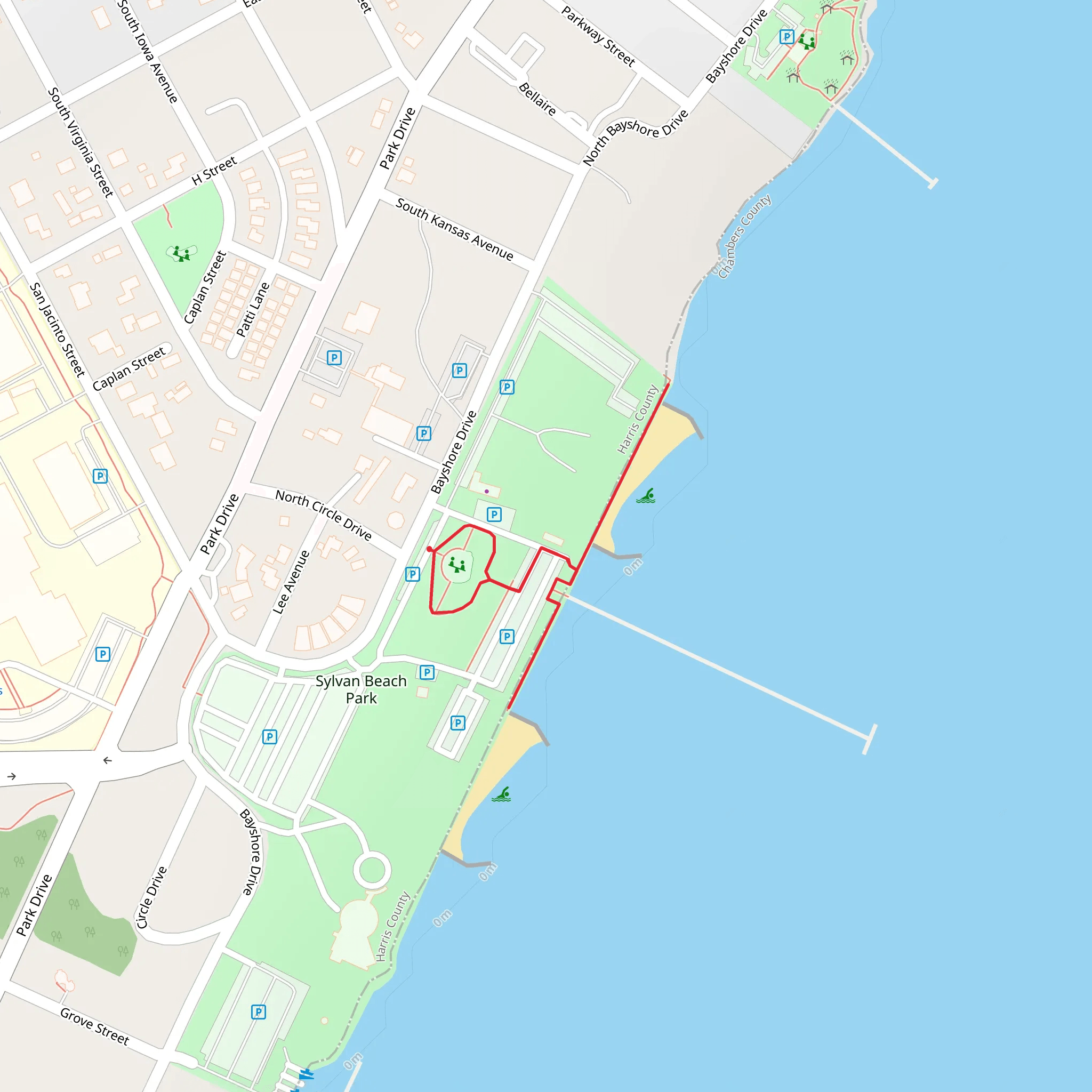 Sylvan Beach Park Loop mobile static map