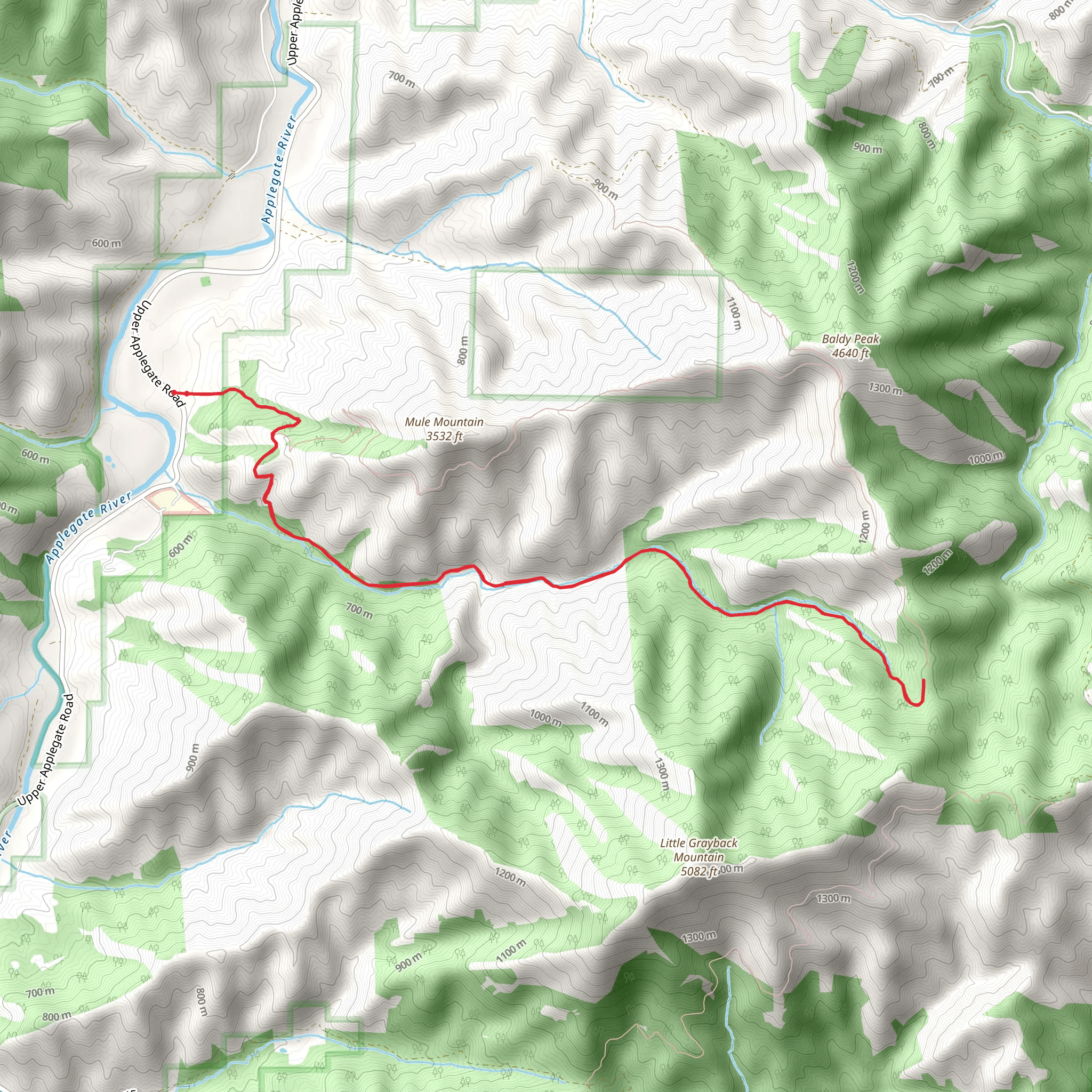 Mule Creek Trail mobile static map