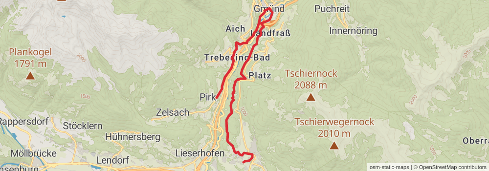 Alpe Adria Walk stage 11 Map