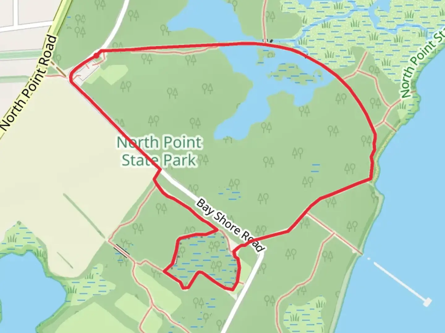 An image depicting the trail Steve Kreseski and Black Marsh Loop Trail and its surrounding area.