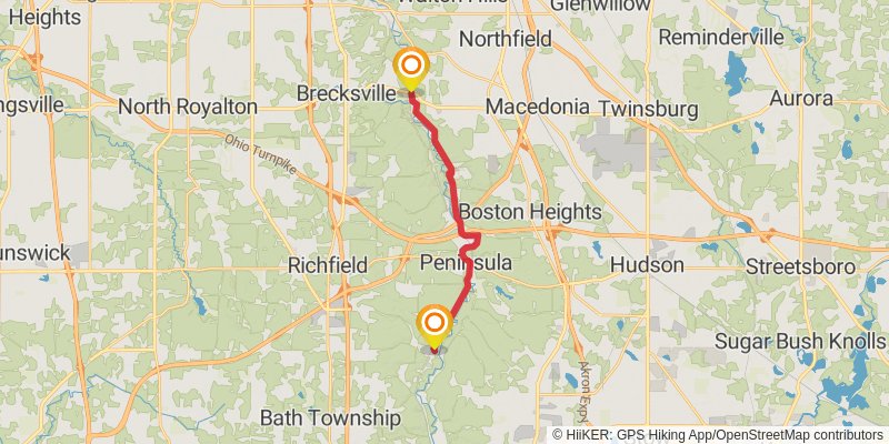 Ohio Erie Canal Towpath Trail stage 2 Map