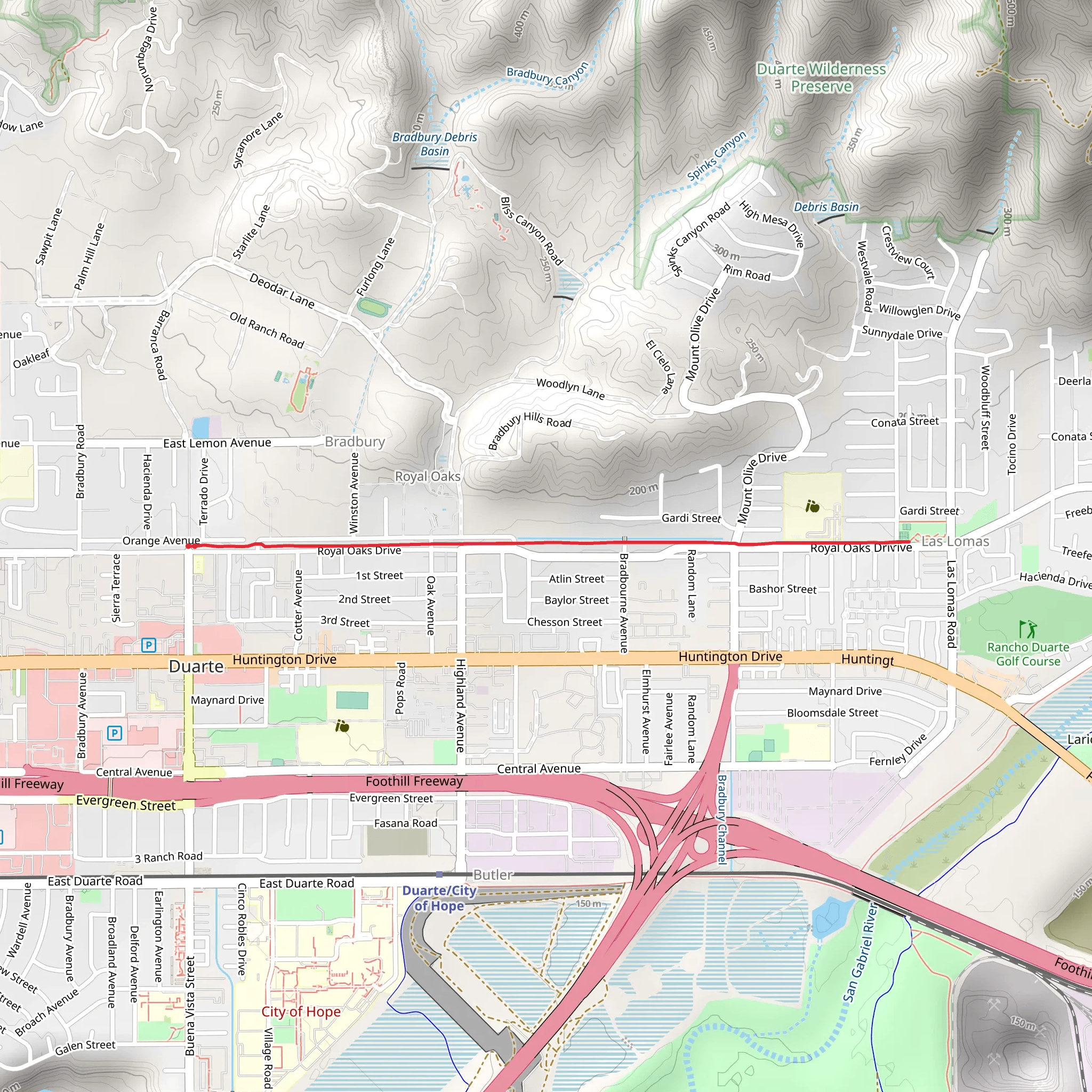 Royal Oaks Drive and Park mobile static map
