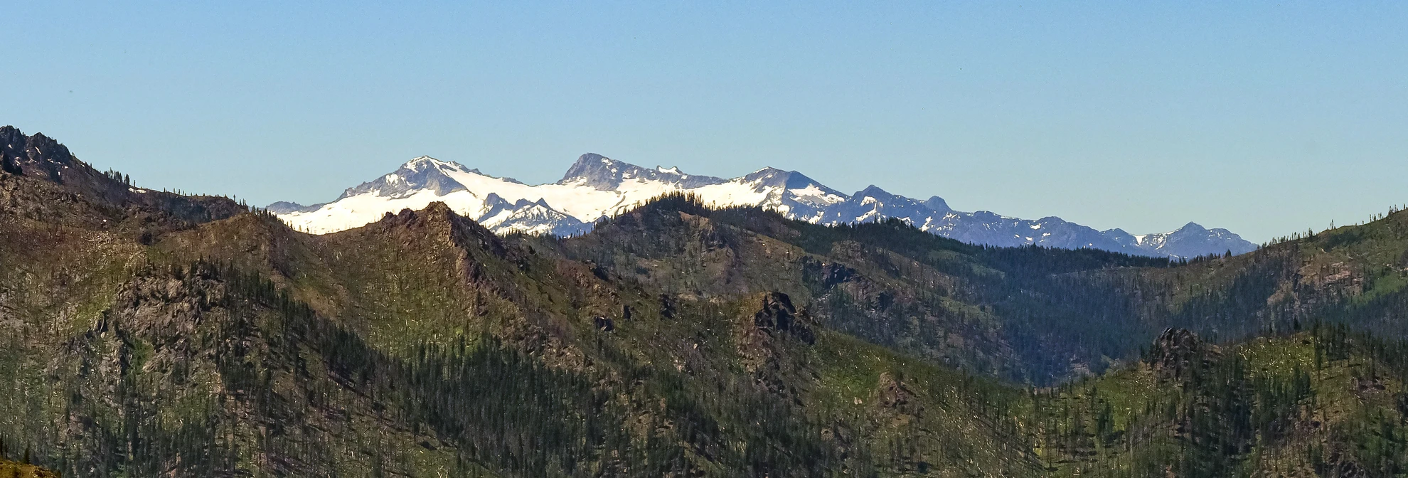 An image depicting the trail Thompson Peak Out and Back and its surrounding area.