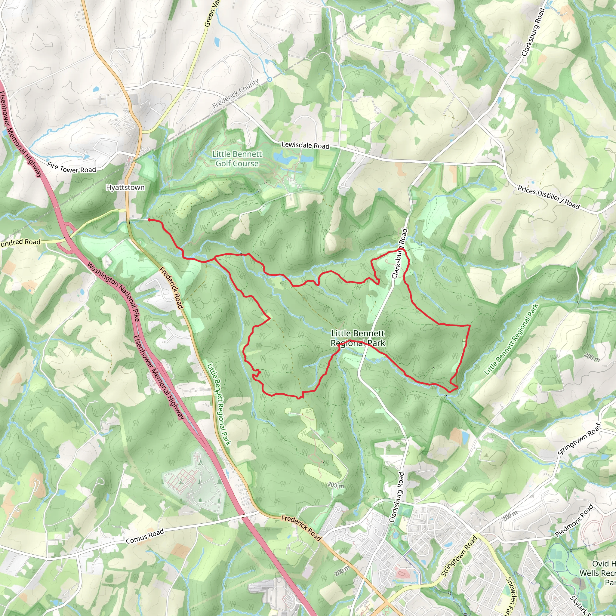 Browning Run, Purdum and Woodcock Hollow Loop Trail mobile static map
