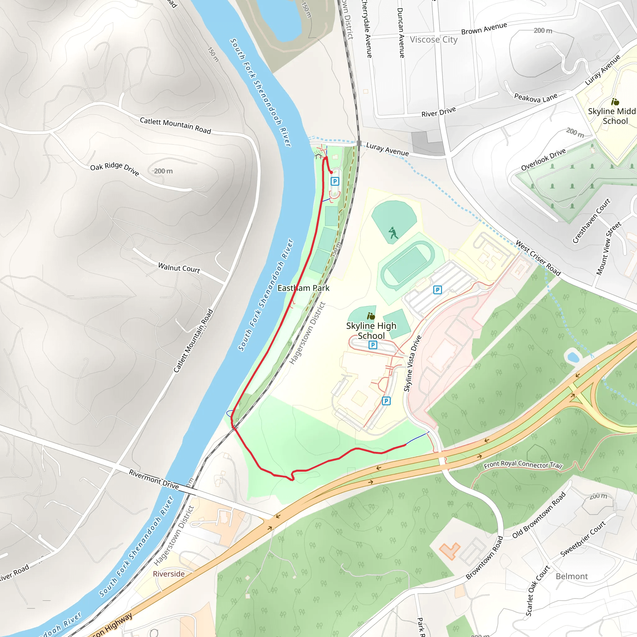Eastham Park Walk mobile static map