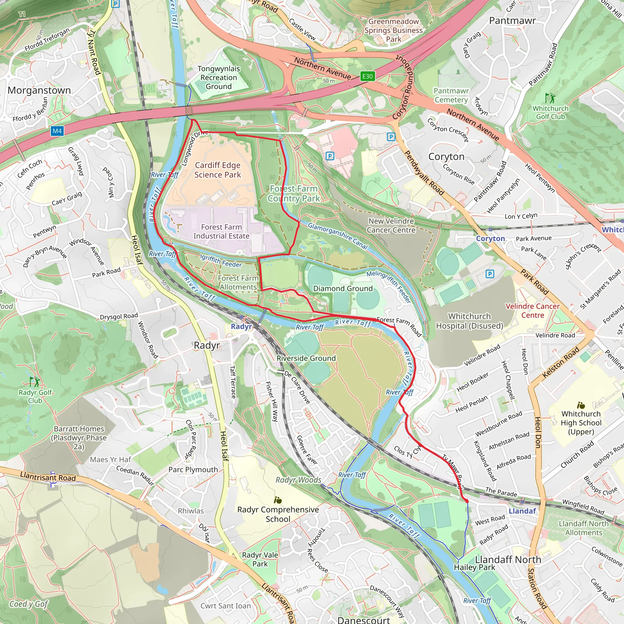 Forest Farm Country Park mobile static map