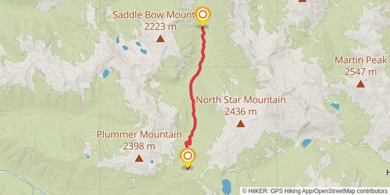 South Fork Agnes Creek via PCT - Washington Section K stage 3 Map