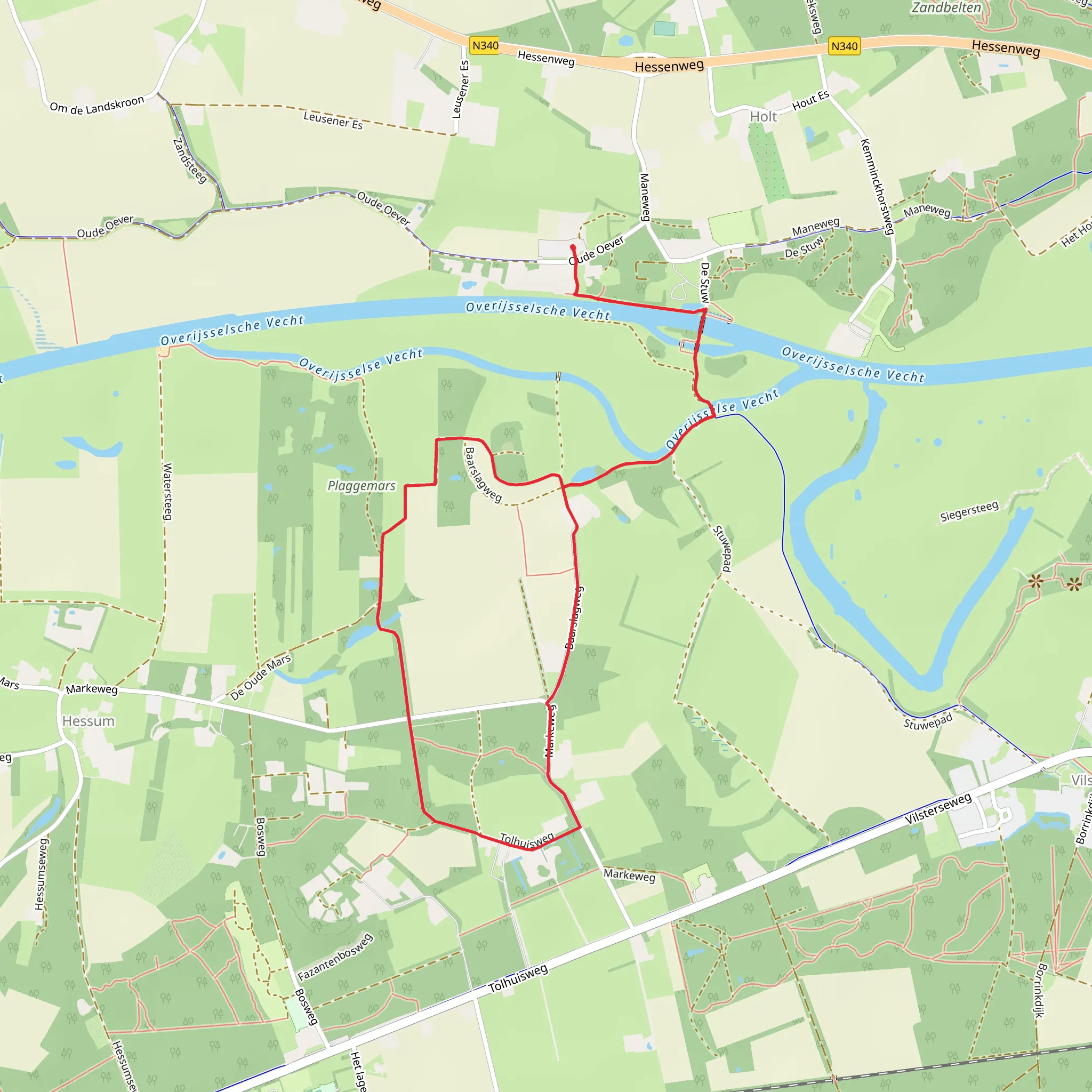 Zwarte Belt and Oostermaat Loop mobile static map
