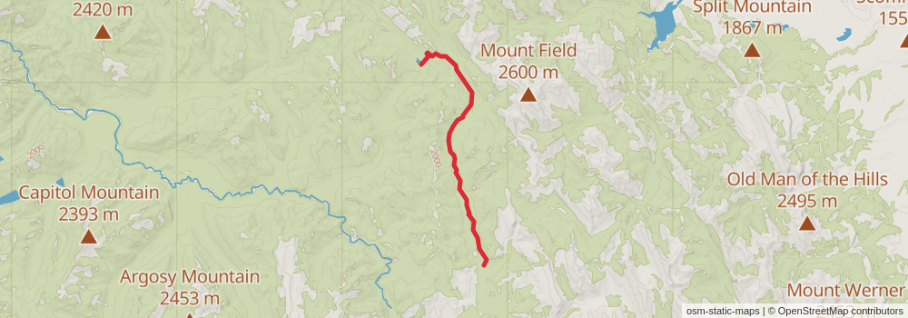 American Perimeter Trail - Rocky Mountains Primary stage 138 Map