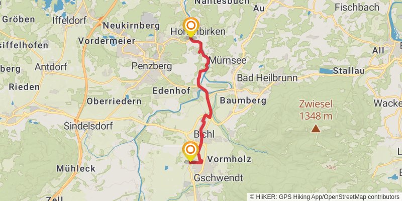 Heilige Landschaft Pfaffenwinkel - Ostschleife spur 1 Map