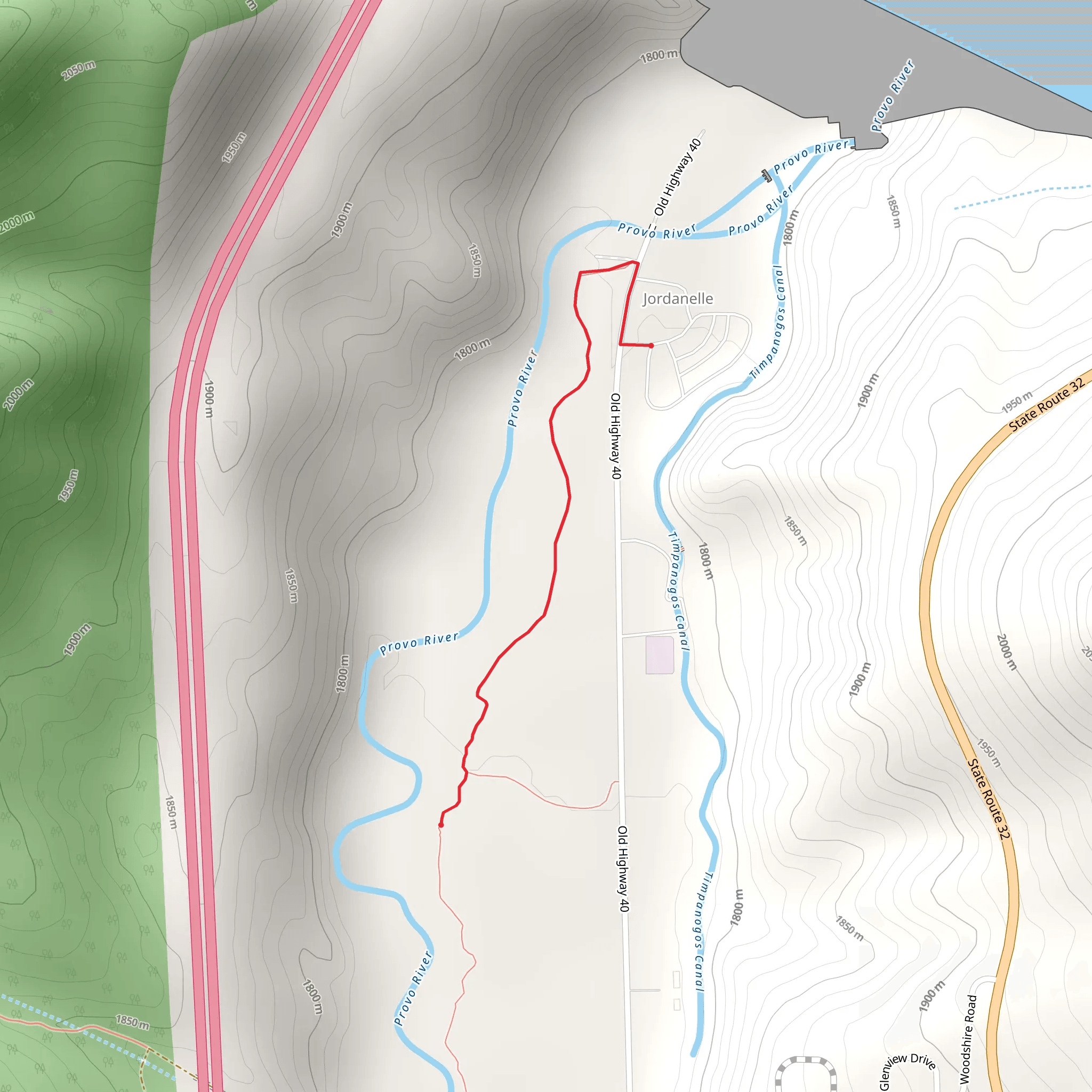 Walk beside Provo River - Jordannelle mobile static map