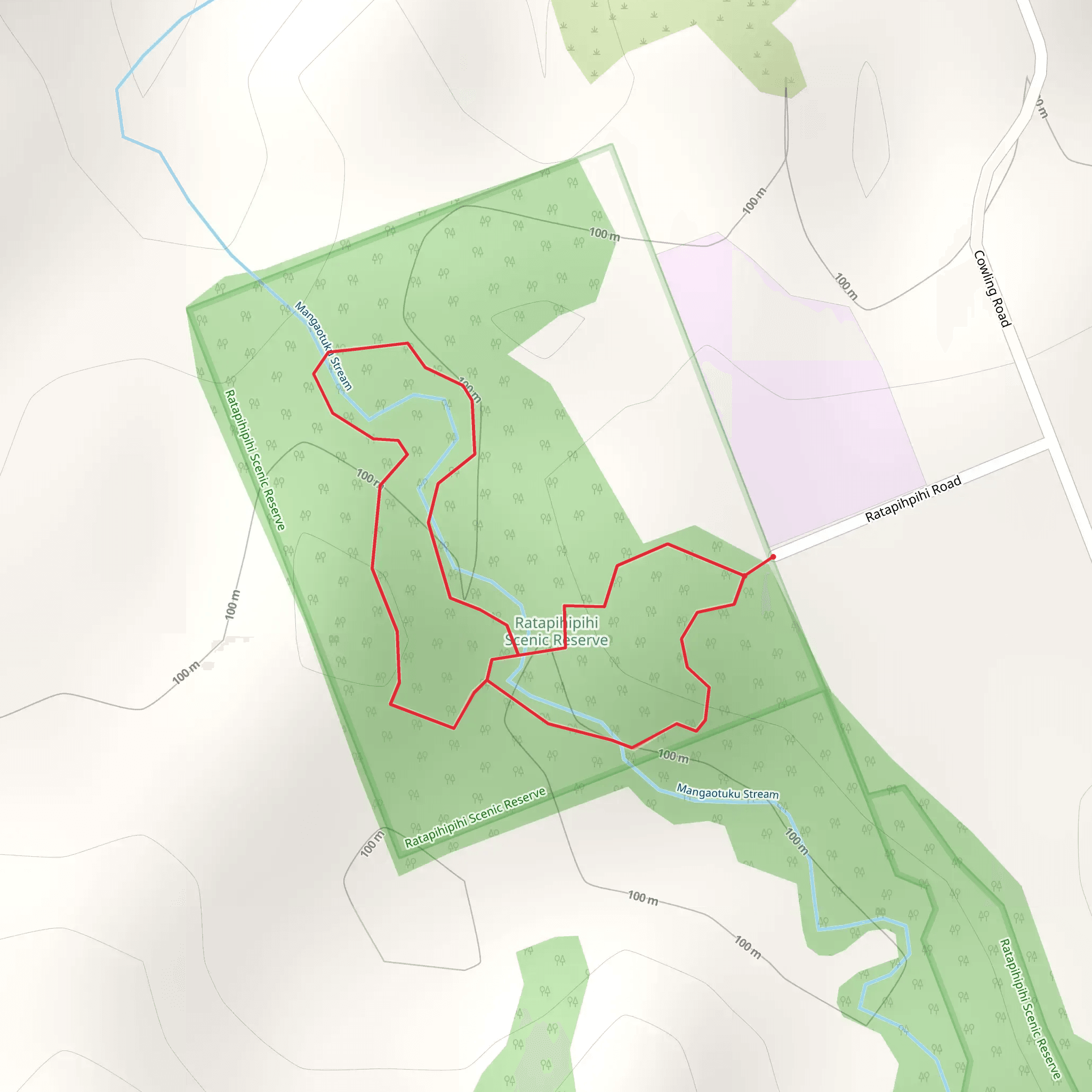 Ratapihipihi Scenic Reserve Walk mobile static map