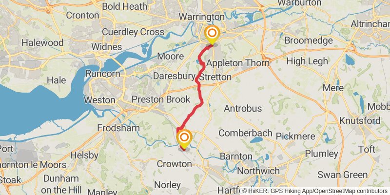 Delamere Way stage 2 Map