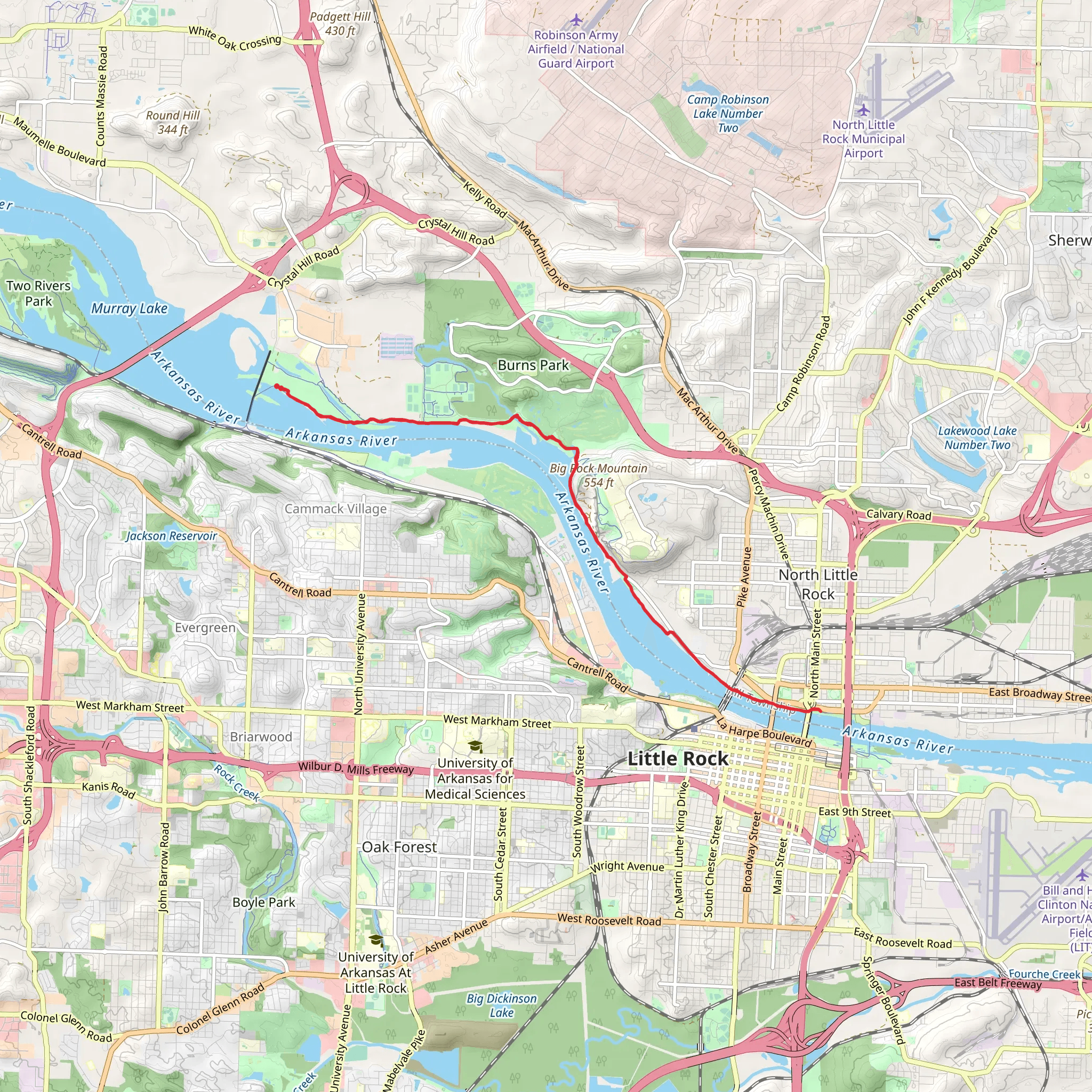 Arkansas River Trail mobile static map