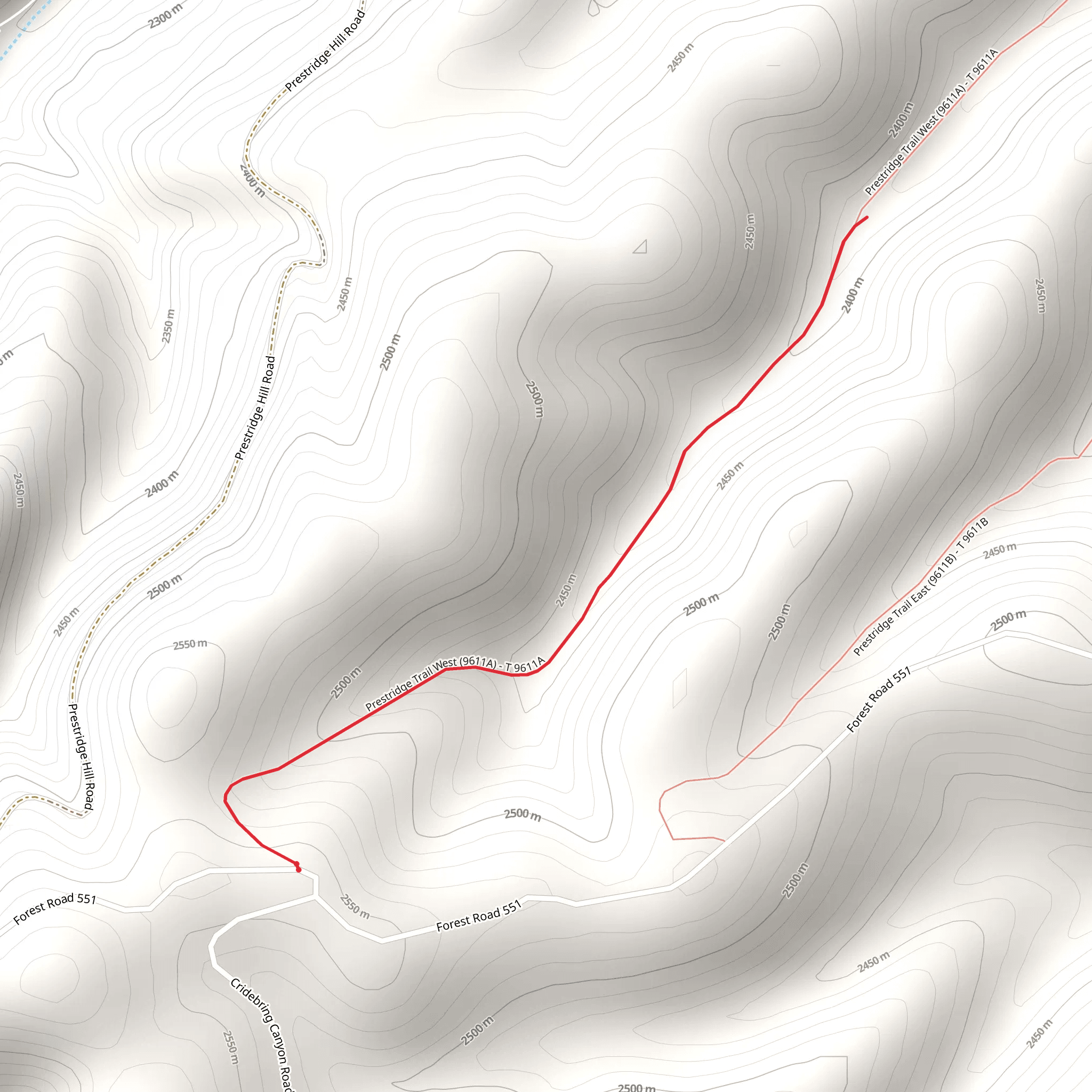 Prestridge Trail West mobile static map