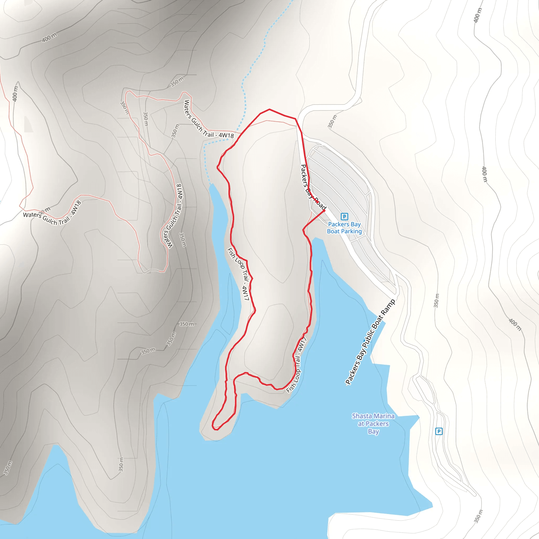 Packers Fish Loop Trail mobile static map