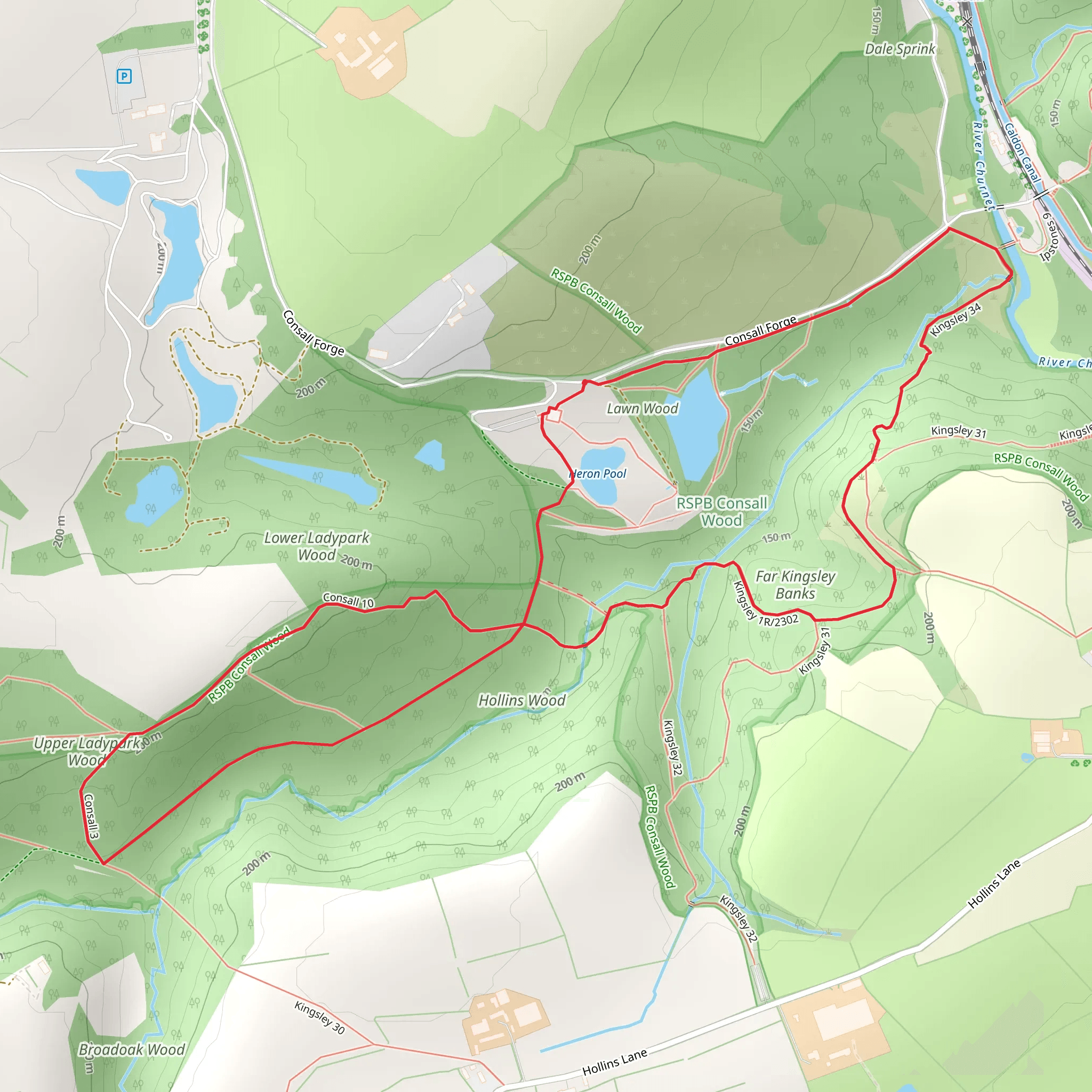 Consall Nature Park mobile static map
