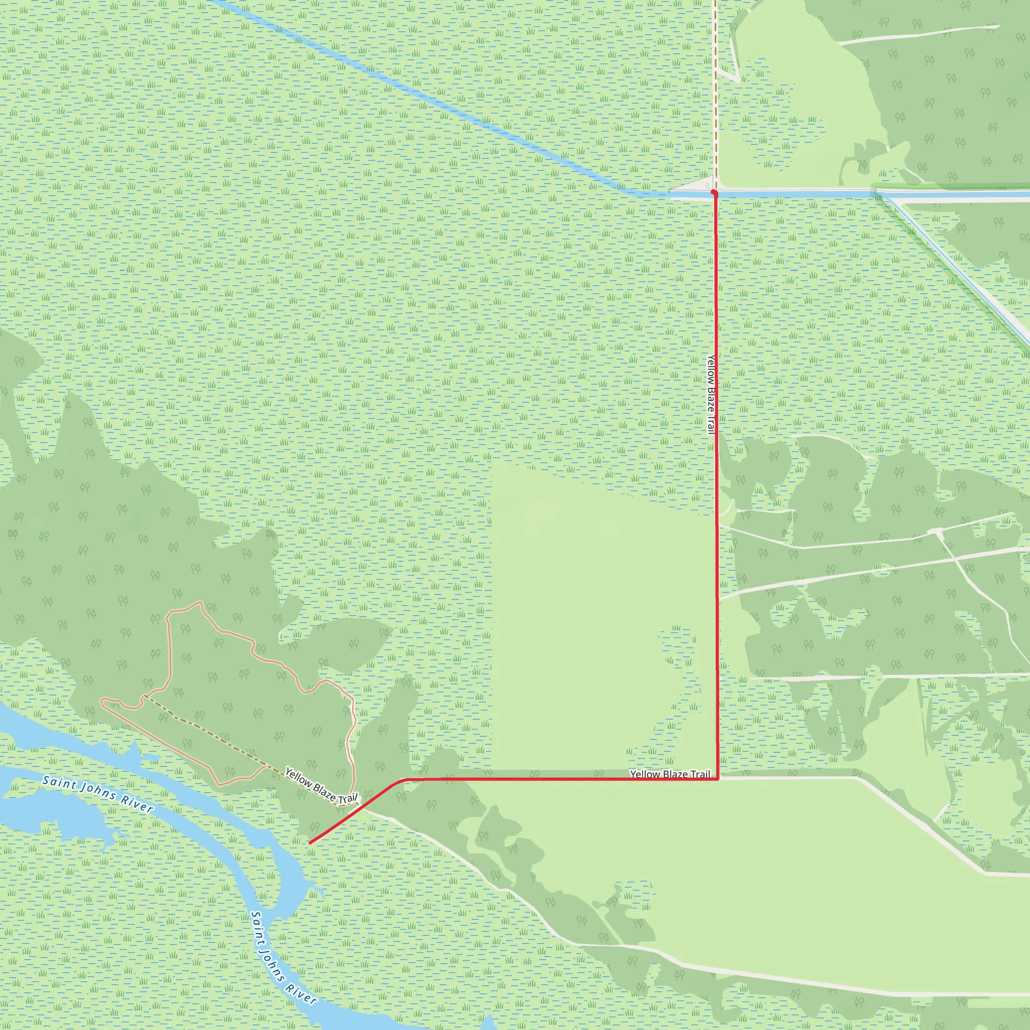 Saint Johns River - River Lakes Conservation Area Trail mobile static map
