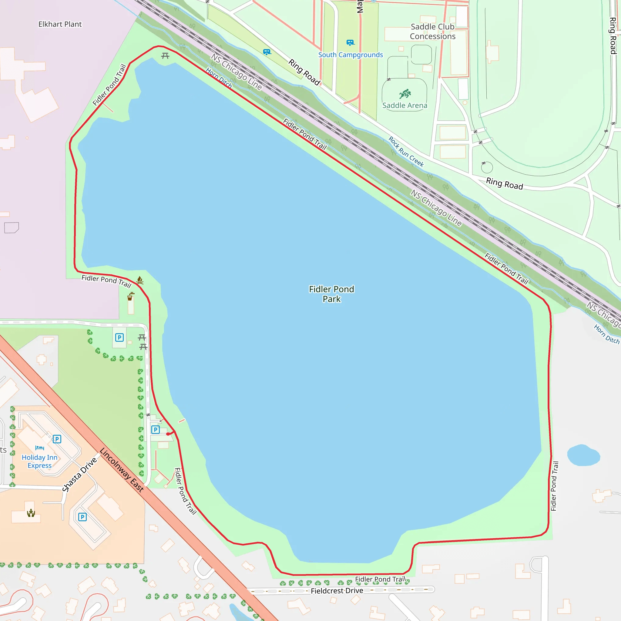 Fidler Pond Loop mobile static map